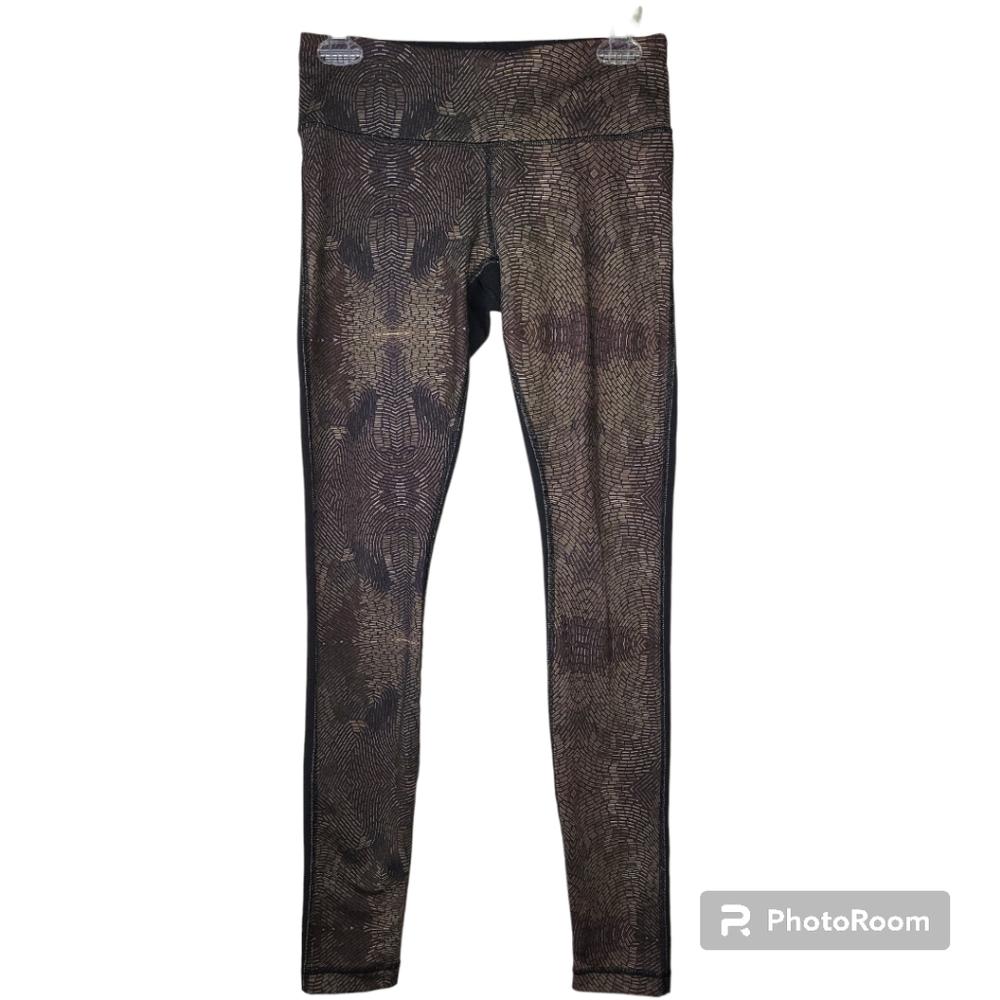 Lululemon Wunder Under, Full-on Luon, Full Length Leggings 30", Multi/Black Sz.6